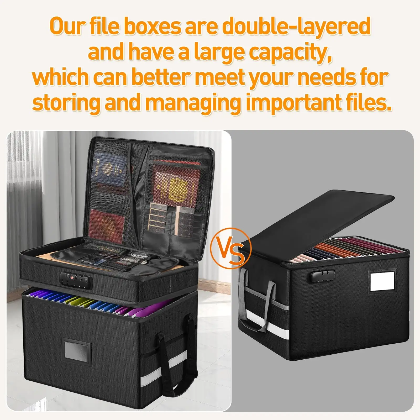 Sanjiu Fireproof Waterproof File Box / with Custom Services 8