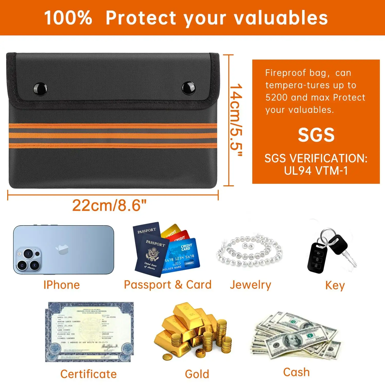 For Business Best Fireproof Waterproof Document Box by Sanjiu 3