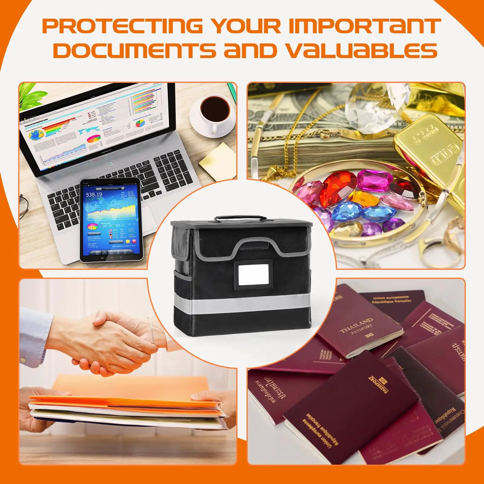 Fire and Waterproof File Box Sanjiu Company 6