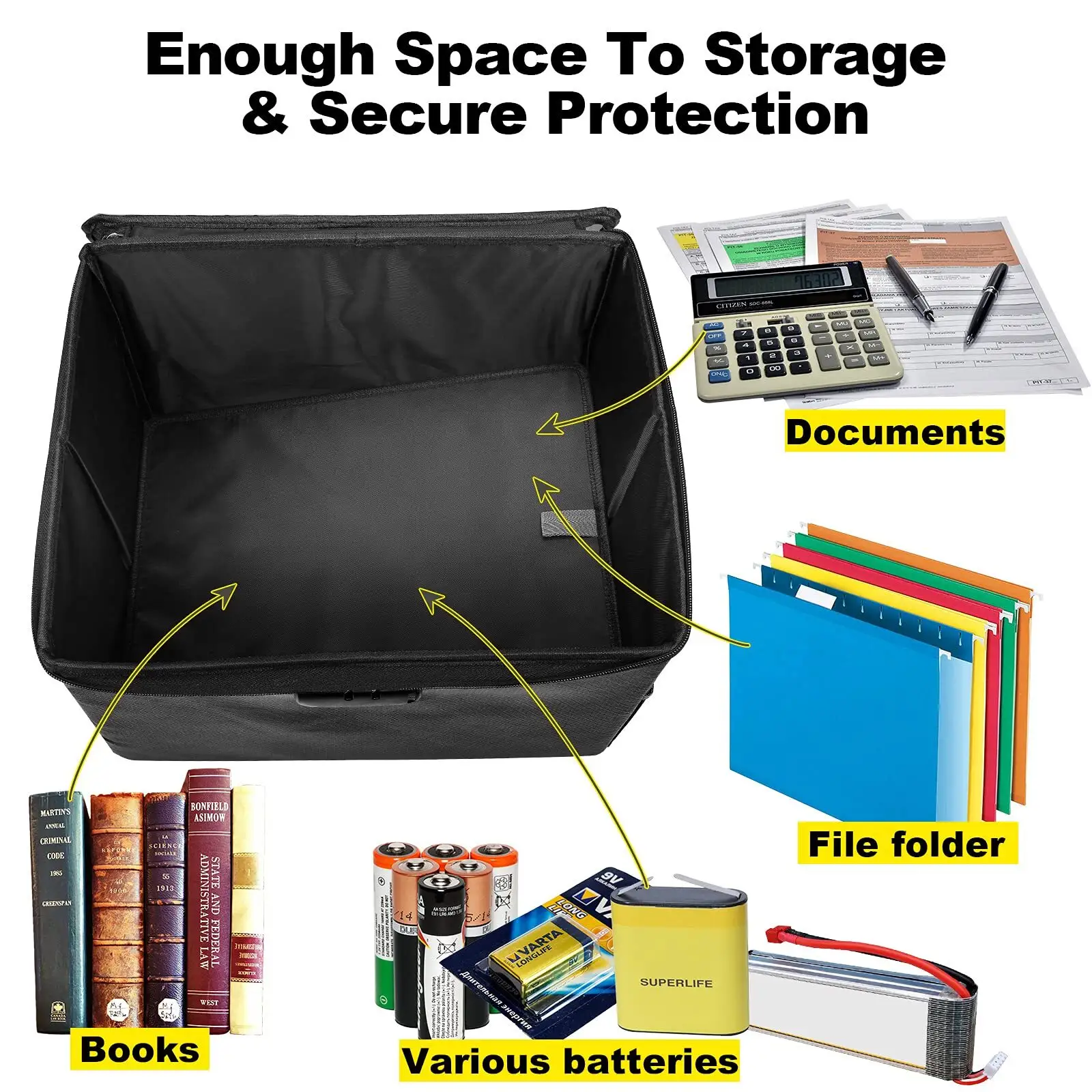 Fire Proof Box for Documents Upply 4