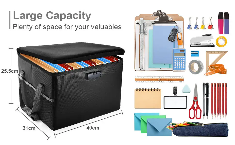 Fire Proof Box for Documents Upply 18