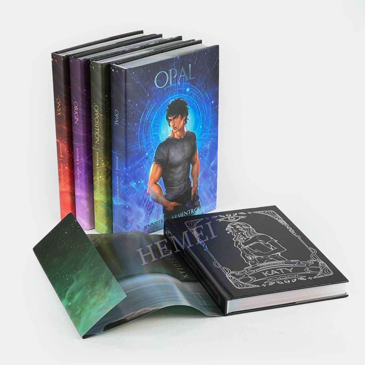 Hardback Book Custom Stenciled Edges Fiction Book with Dust Jacket 1