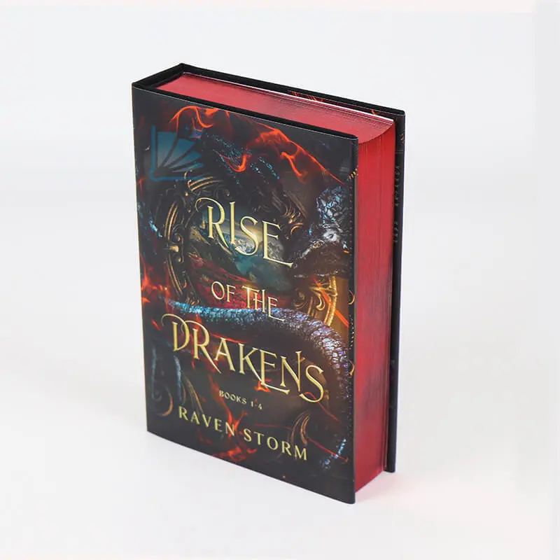 Custom Red Gilding Edges Book with Jacket Self Publishing Books Printing 1