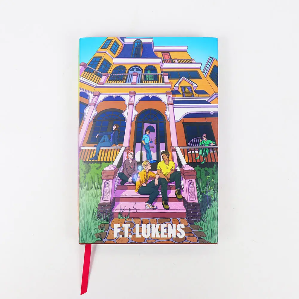 Book Manufacturer Custom Print Quality Leather Bound Hardcover Sprayed Edges Book with Dust Jackets 1