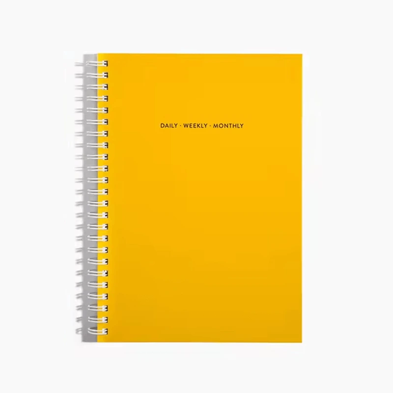 Custom A5 Spiral Notebook Hardcover School Student Daily Weekly Monthly Diary Planner 1