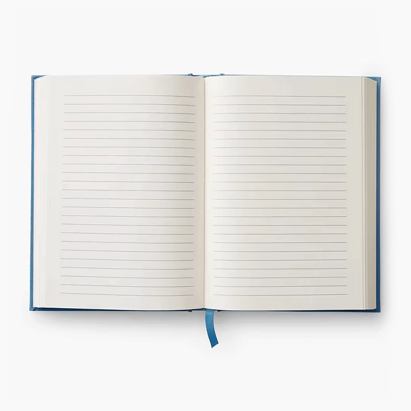 A5-Notizbuch mit individuellem Druck, Hardcover, liniert, Stickerei, Stoff, Leinen 3