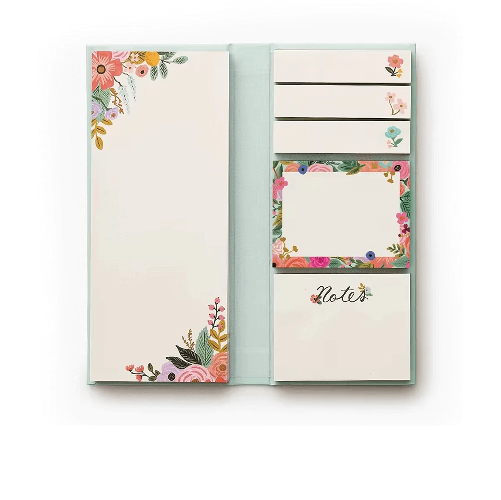 Custom Personalized Logo Die Cut Notepad Post Sticky Memo Book Notes Pads Set Folio 1