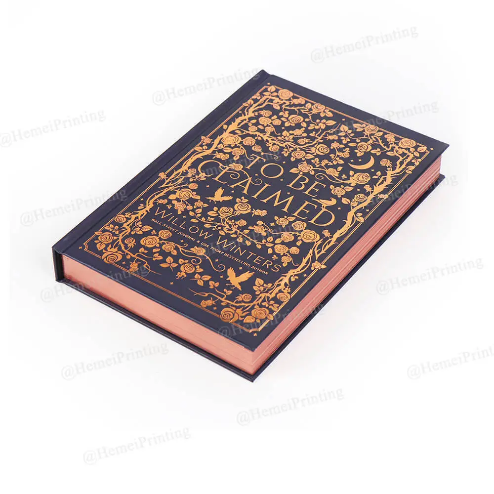 Self Publisher Create Printing Special Version Edition Book with Foil Cover and Rose Gold Gilded Edges 1