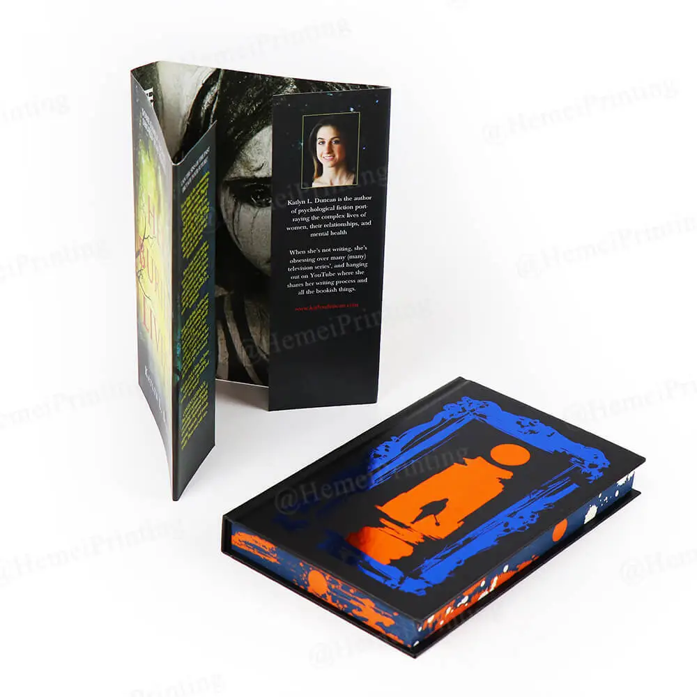 Custom Print Book Factory Hardcover Foil Book Sprayed Edge Books with Dust Jacket 1