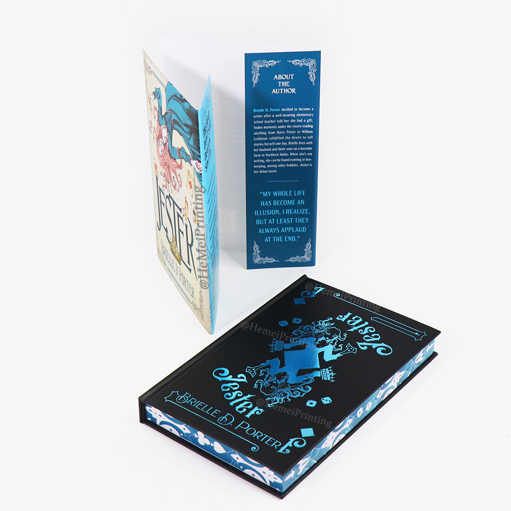 Gold Foil Stamping Hardback Book Printing Case Binding Book Custom Sprayed Edges Book with Dust Jacket 1