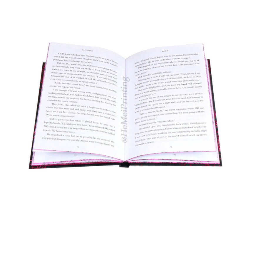 Stampa personalizzata di libri in edizione speciale con bordi rosa spruzzati - Autopubblicazione 7