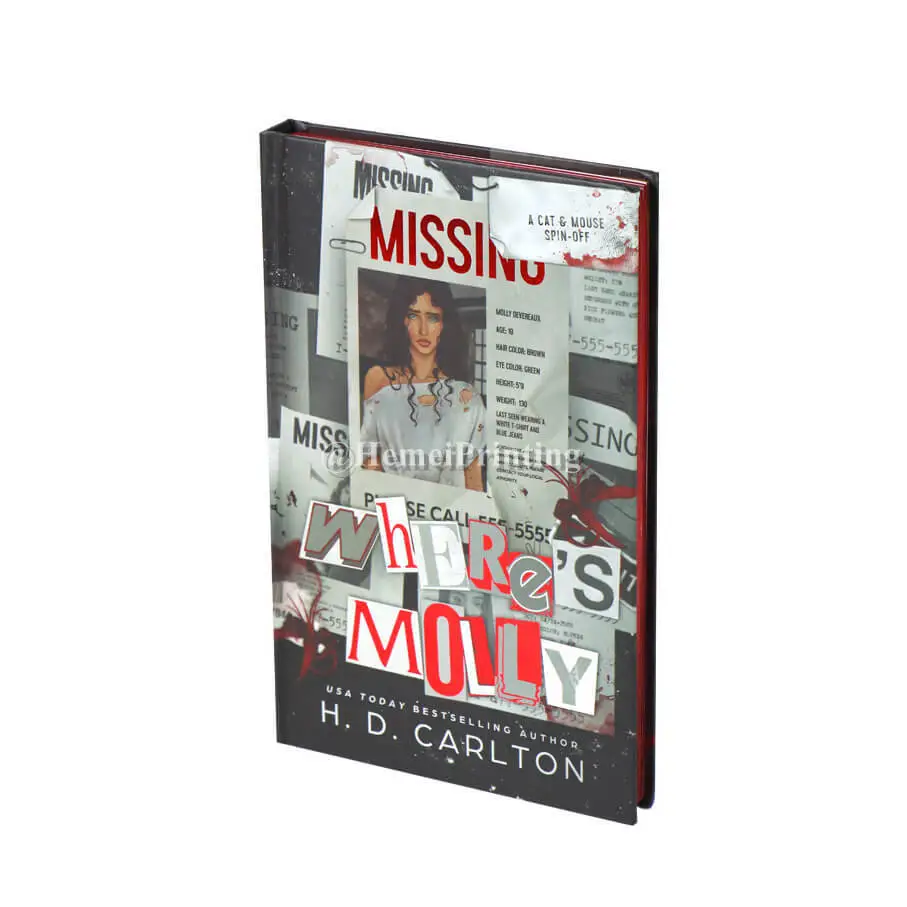 Special Edition Book Printing Custom Hardback Books with Red Stenciled Edges 1