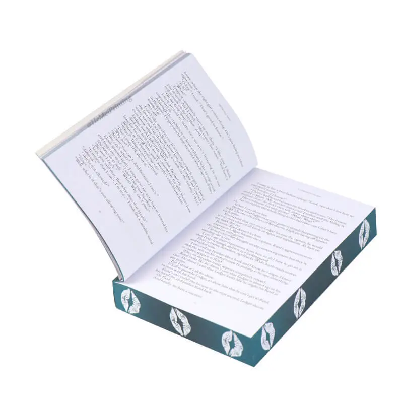 China Book Printing Services Print Your Own Softcover Fiction Book with Sprayed Edges 1