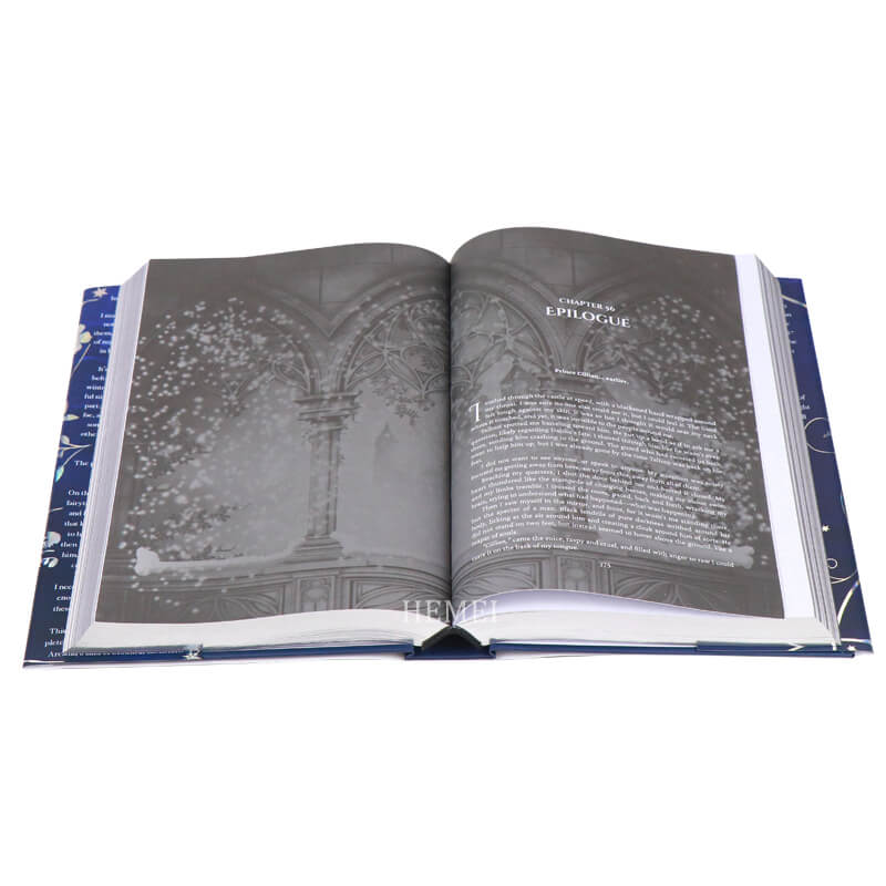 Livros de romance sombrio em edição especial, impressos sob encomenda e com bordas pintadas. 4