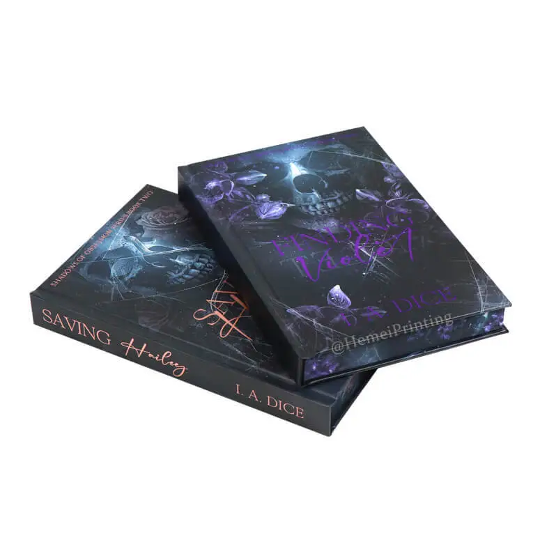 Custom Print Your Luxury Case Bound Romance Fantasy Book with Stenciled/Patterned Edges 1