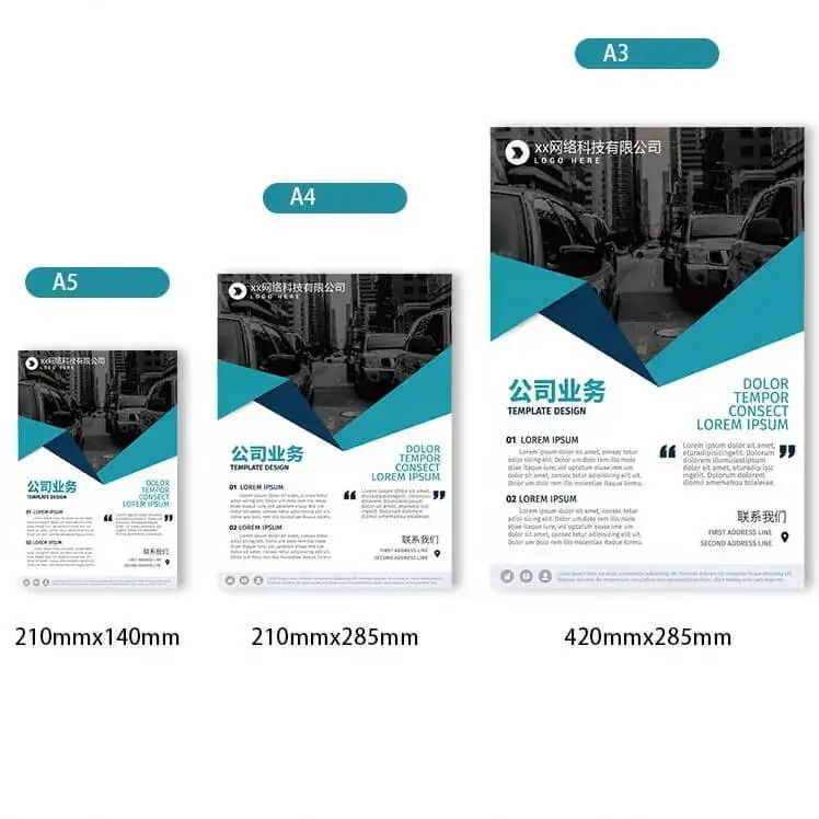 Cheap Custom Printed Business Paper A4 A3 Flyers Printing Brochures Service 1