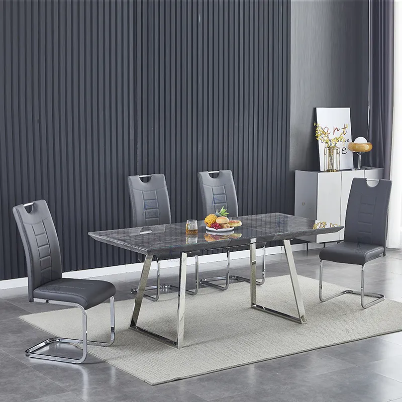 Creative Marble Dining Table and Chairs for Home 2