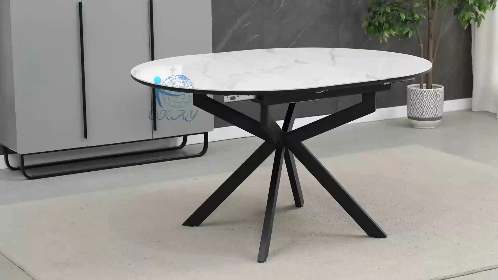 Table à manger rock évolutive, élégante et atmosphérique, vente directe d'usine 1