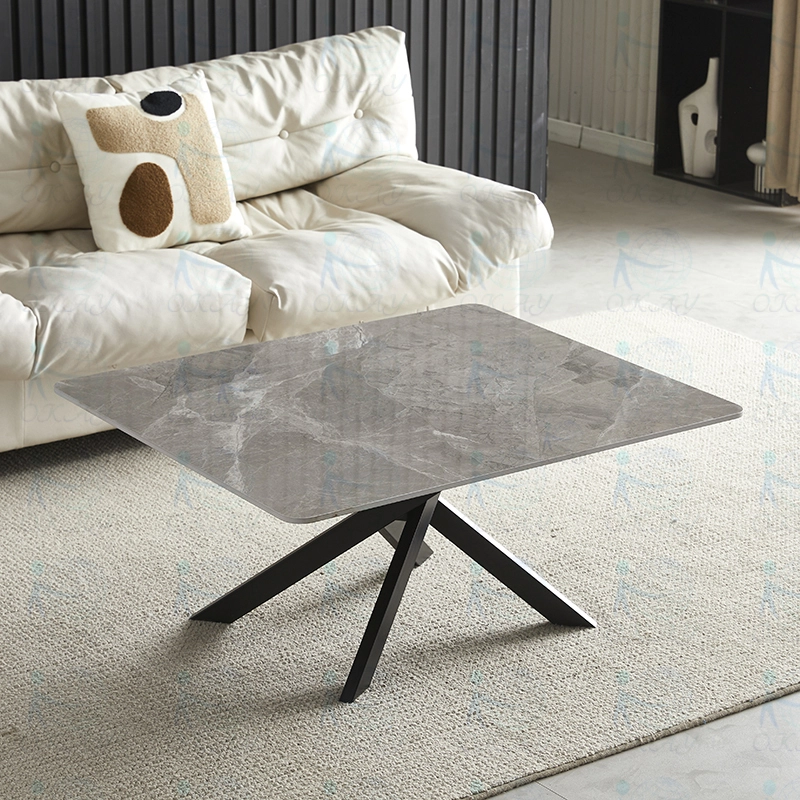 Mesa de centro moderna, tablero de roca con textura artística, sala de estar y diseño de espacio de descanso 1