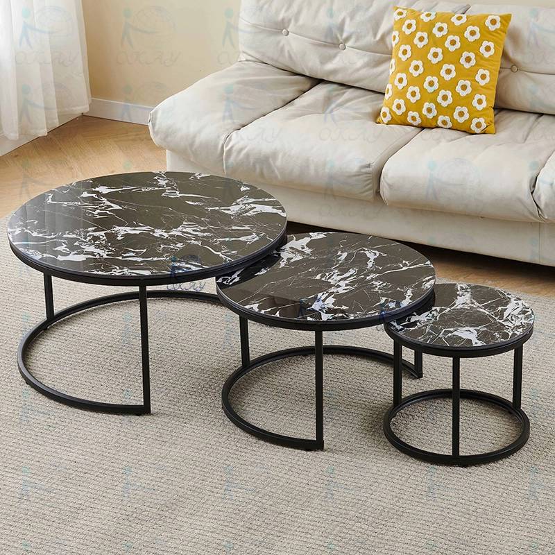 Three piece combination modern and fashionable small space lounge, living room, coffee table 1