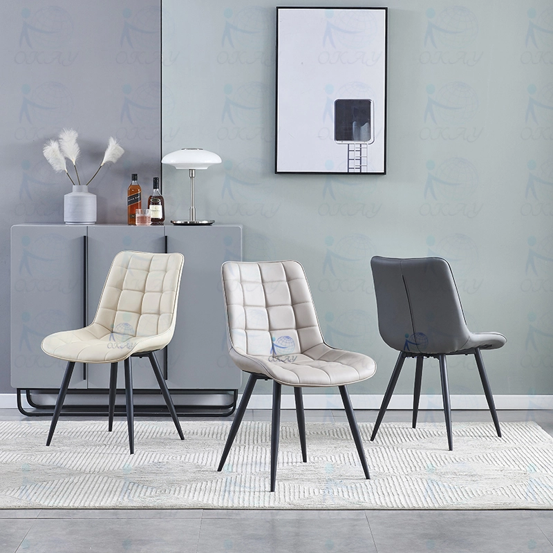 Elegant modern style soft bag light luxury dining chair 1