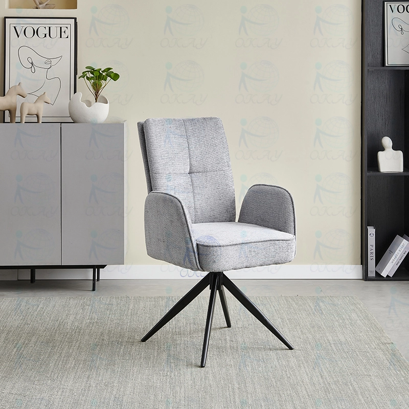 Chaise de salle à manger nordique minimaliste en éponge à rebond élevé, lignes élégantes, tissu durable, ventes directes d'usine 1