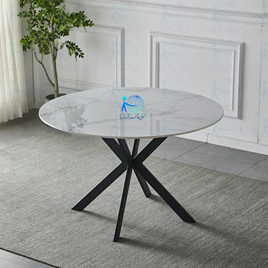 Table à manger en céramique avec pieds en métal - Meubles de maison en vente chaude 2024 1