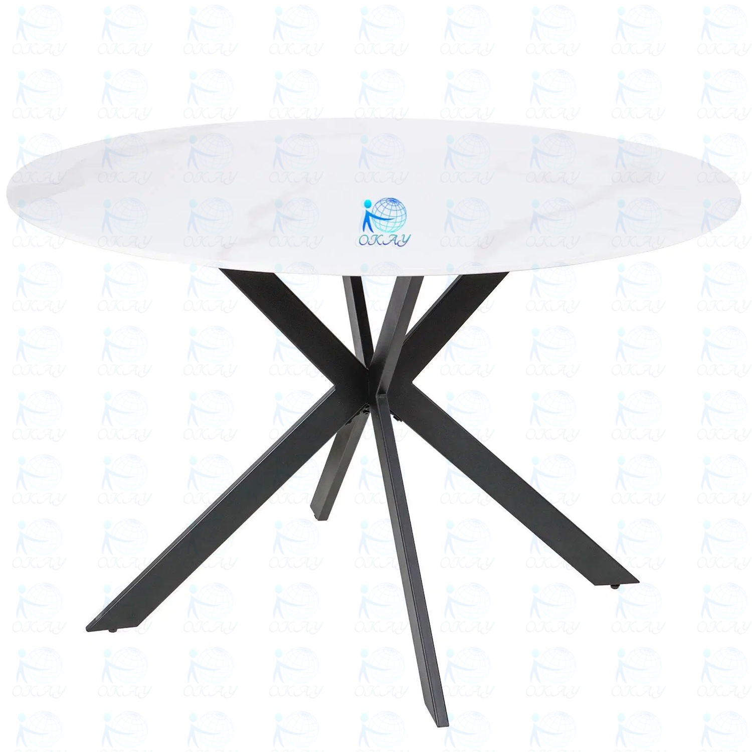 Table à manger en céramique avec pieds en métal - Meubles de maison en vente chaude 2024 2