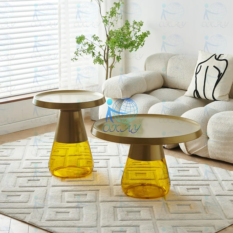 Mesa de centro de vidrio moderna, elegante y con estilo para cualquier sala de estar 1
