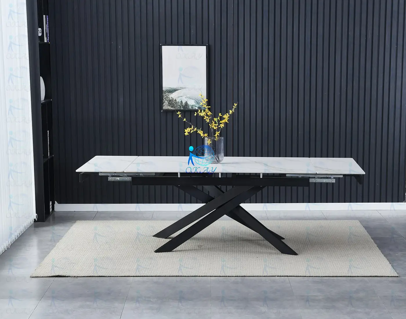 Okay Furniture Grey Ceramic Dining Table NO Grey Ceramic Dining Tablefactory Price 11