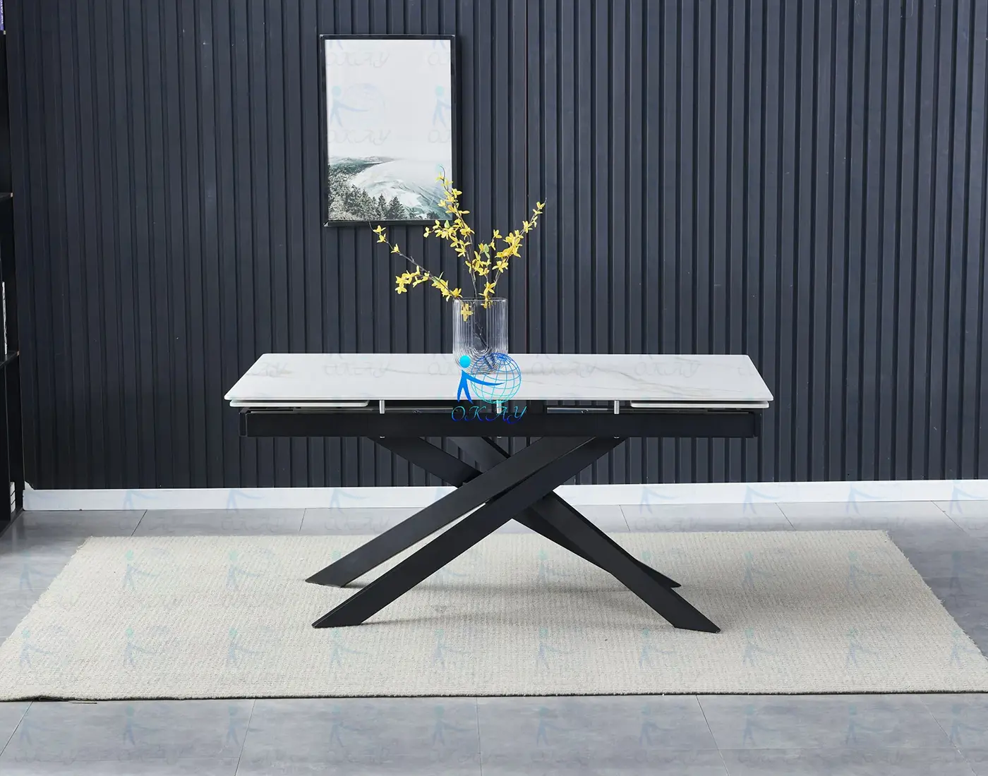 Okay Furniture Grey Ceramic Dining Table NO Grey Ceramic Dining Tablefactory Price 8