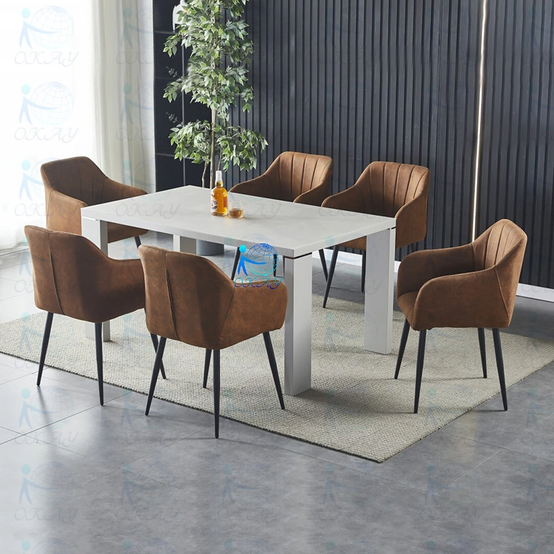 Modern Ceramic Top Dining Room Table Minimalist Customizable 1