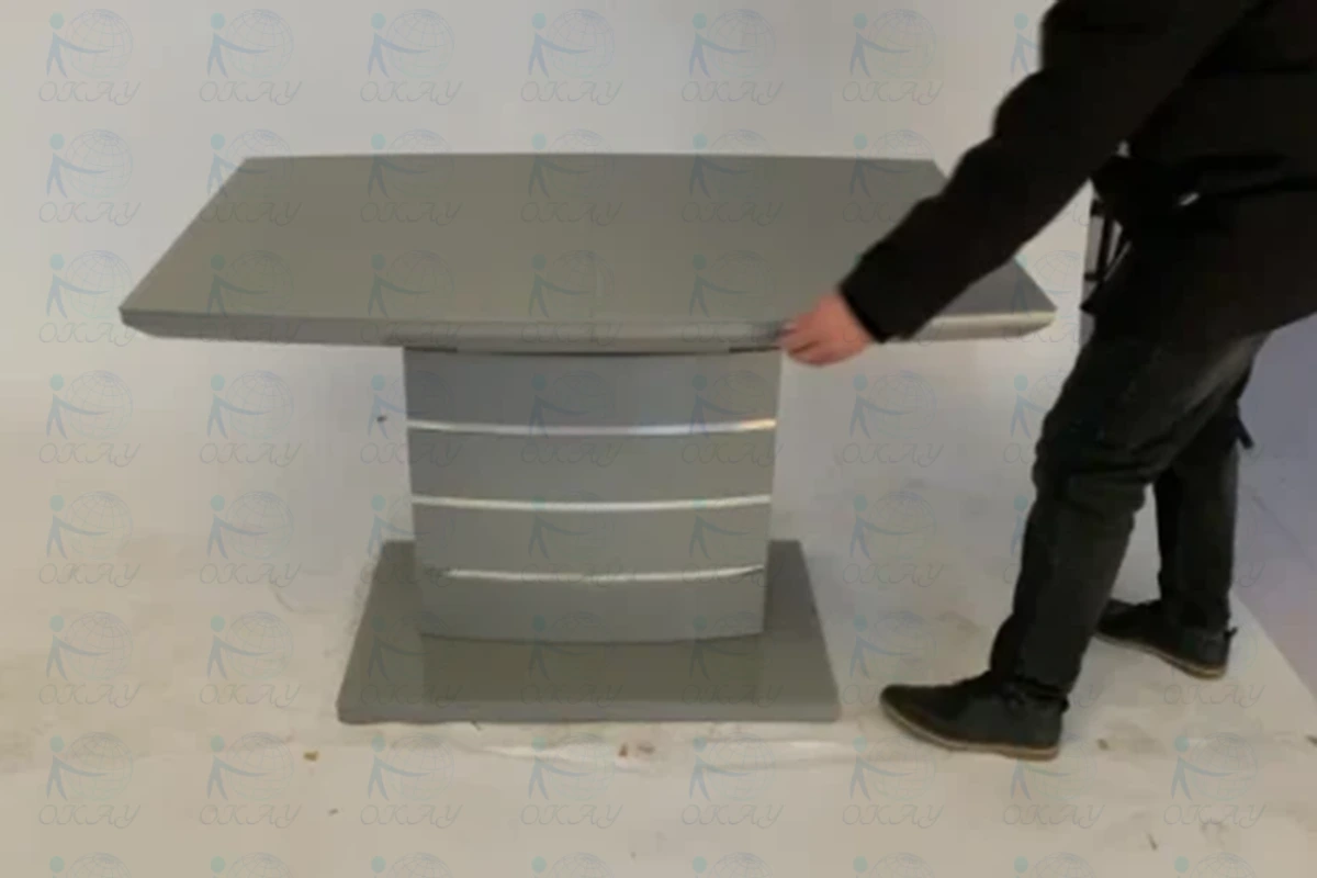 Conception moderne à haute brillance d'extension de table de salle à manger de peinture de forces de défense principale 1