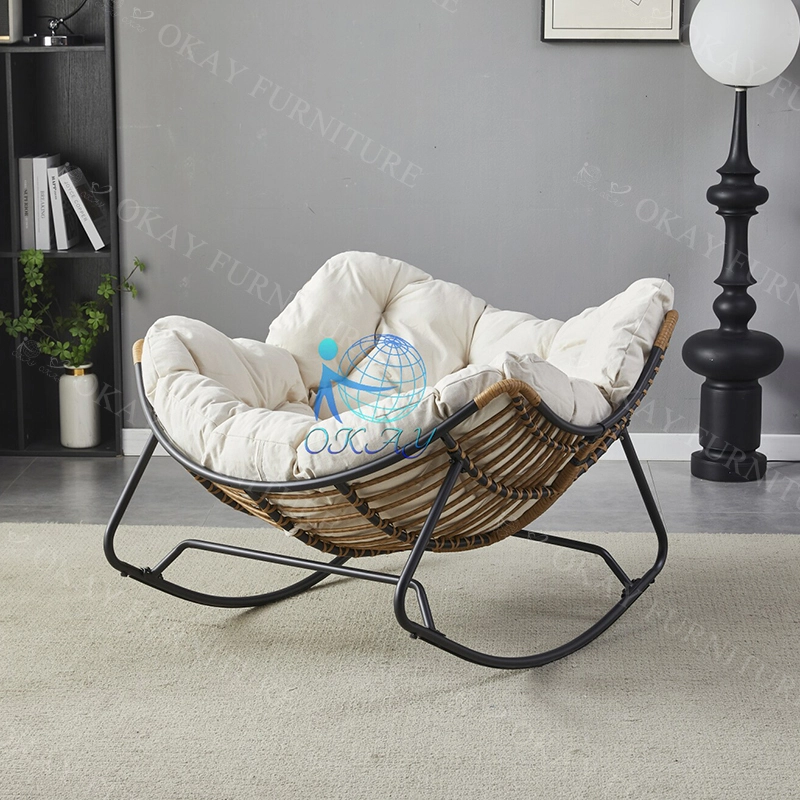 Fauteuil à bascule Harmony | Tissage naturel, confort moderne 1