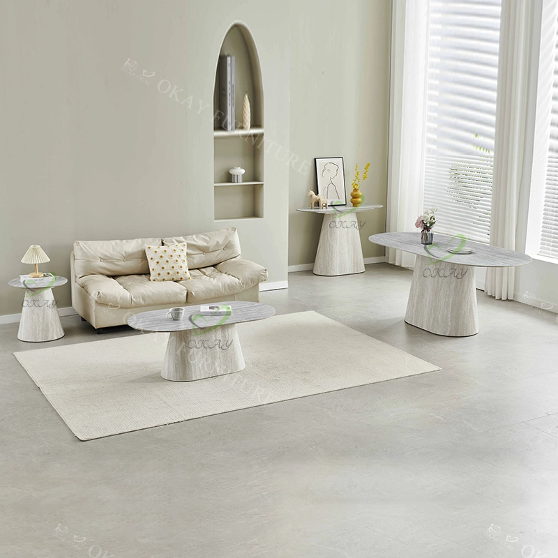 Modernist style, exquisite matching furniture set, oval tabletop, coordinated set for effortless combination. 1