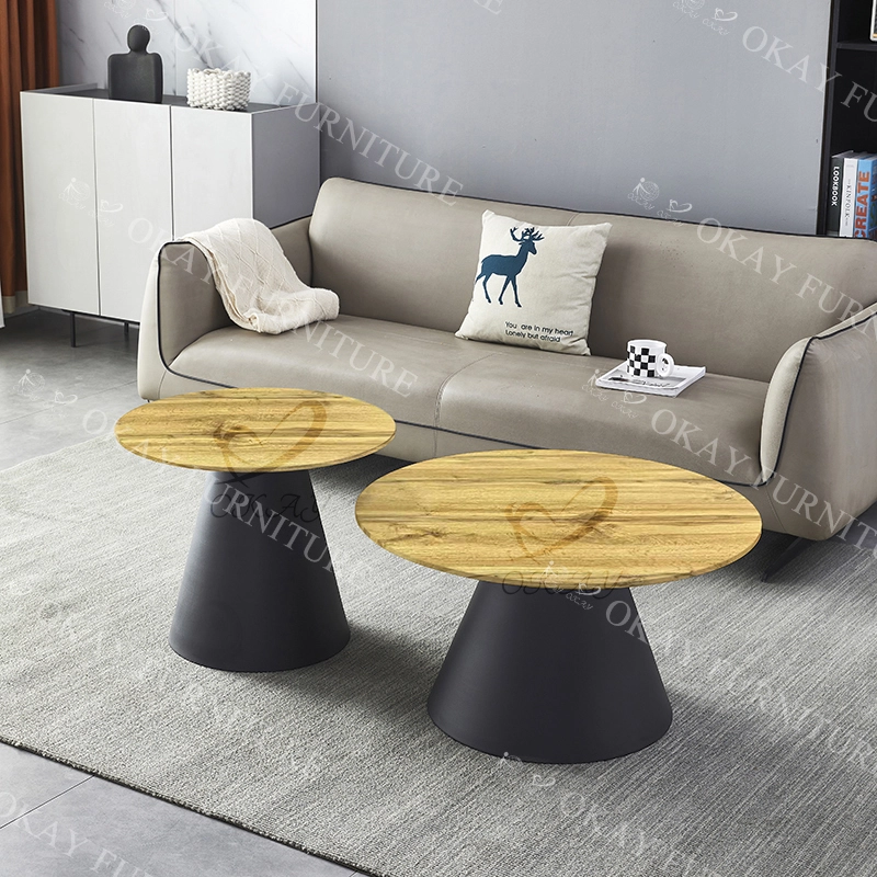 Ensemble de table basse 2 pièces de style industriel moderne 1