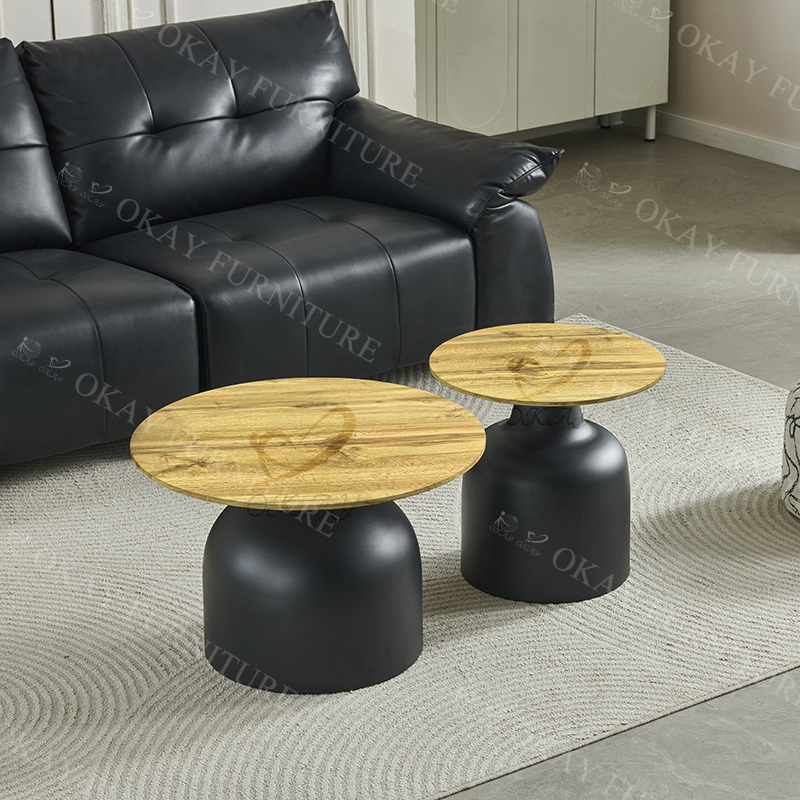 モダンインダストリアルスタイル コーヒーテーブル 2点セット