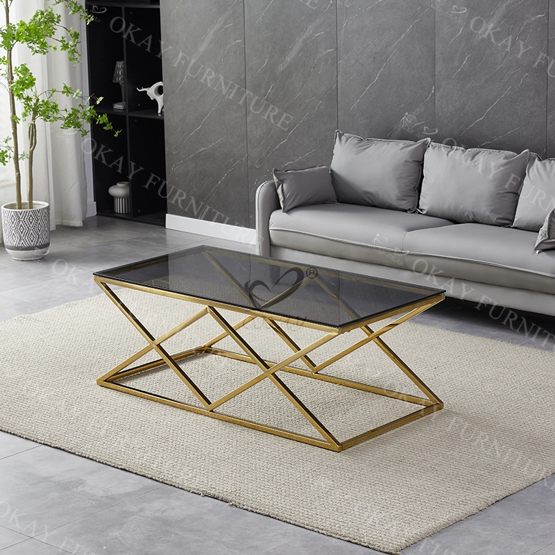 Mesa de centro geométrica de vidro | OKAY FURNITURE – Leve e luxuosa para espaços modernos. 1