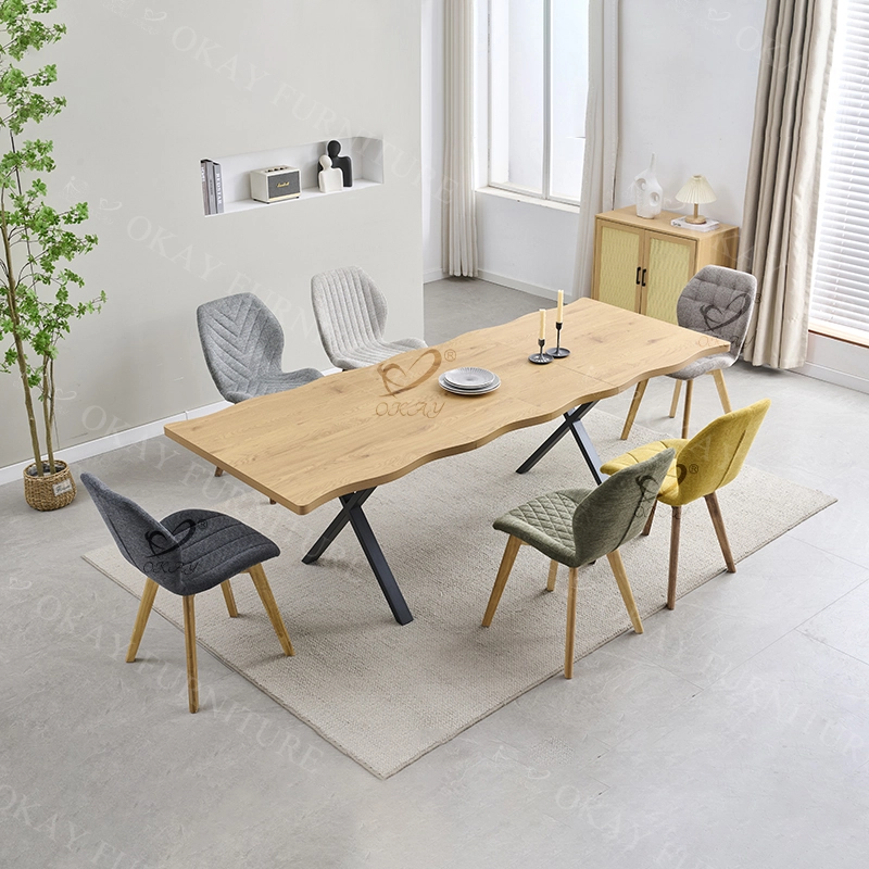 Extendable Oval Dining Table, Grey Sintered Stone Top with Marble Vein, Conical Stone Base for Modern Kitchen-1773719285077798 1