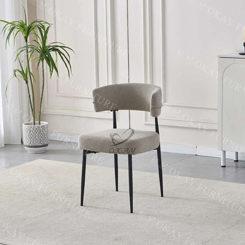 Clean Metal Lines Meet Gentle Embrace: Minimalist Comfort for Everyday Dining 1