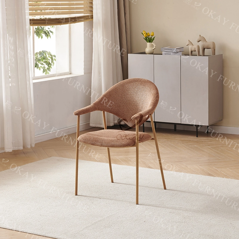 Clean Metal Lines Meet Gentle Embrace: Minimalist Comfort for Everyday Dining-1773912656176887 1