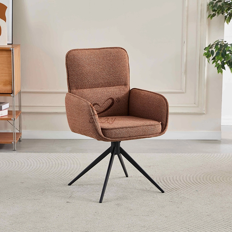 OKAY FURNITURE – ラップバックレスト＋星型メタルフレーム、ライトラグジュアリーラウンジチェア 1