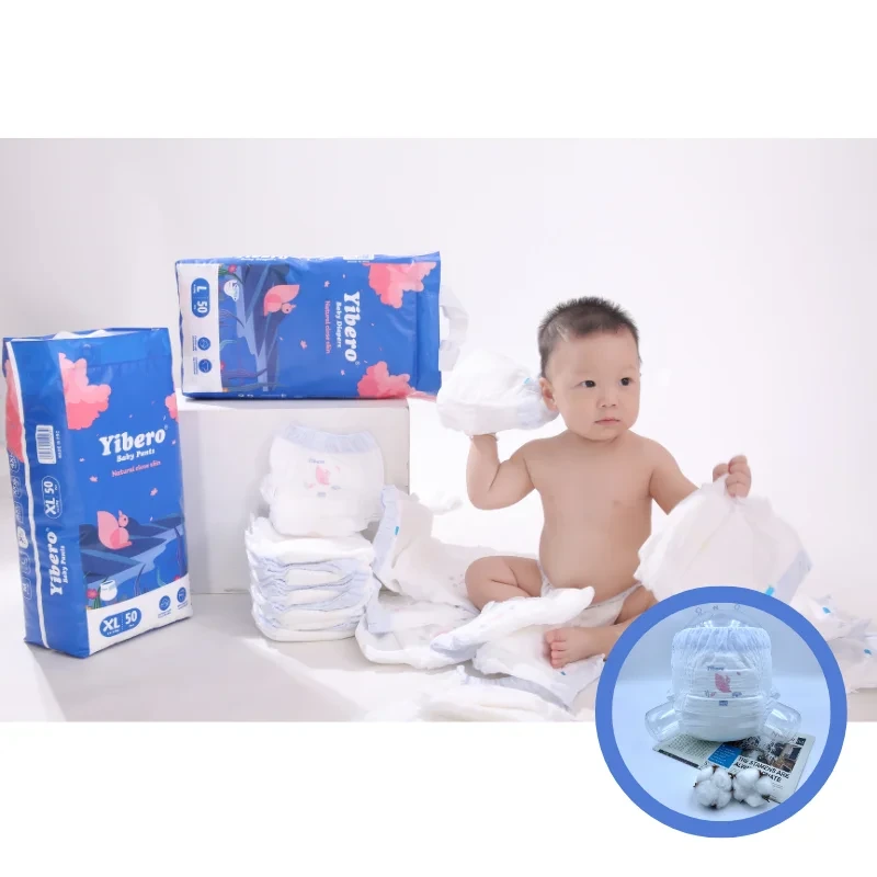 Most Popular Hot Selling Infant Baby Pants Diaper Nappy Factory Price Disposable Diaper 1