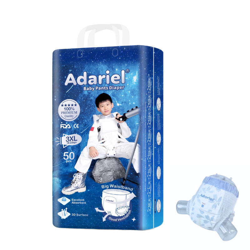 Free Sample Cheap Pull Up Diapers Cotton 3D Anti Leakage Girls Boys Newborn Baby Diaper Pants 2