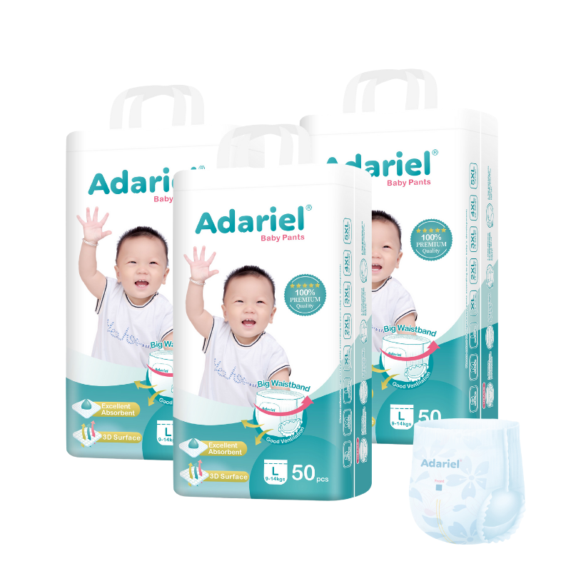 OEM ODM Quanzhou Factory Baby Diaper Pants Q Shape Wholesale Baby سحب الحفاضات المورد 2