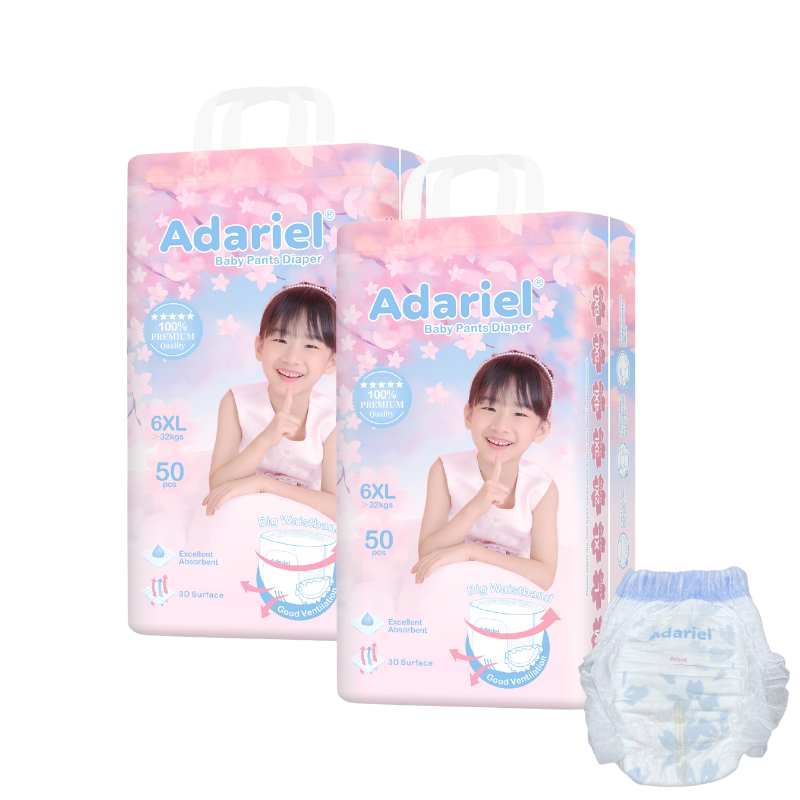 OEM Factory Direct Price Disposable Baby Diaper Pants 360 Elastic Waistband Soft Care Dry Baby Training Pants 2