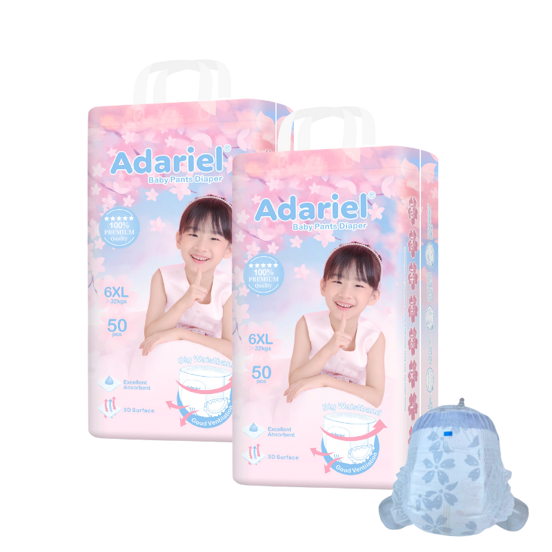 Free Sample A Grade Pull Up Diapers Premium Breathable 3D Leak Prevention Channel Baby Diaper Pants 2