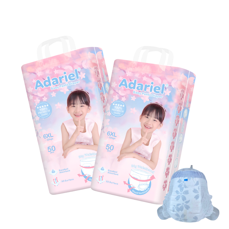 New Design Highly Absorbent Breathable Baby Diaper Pants Best Quality Disposable Cotton Pull Up Diapers 2