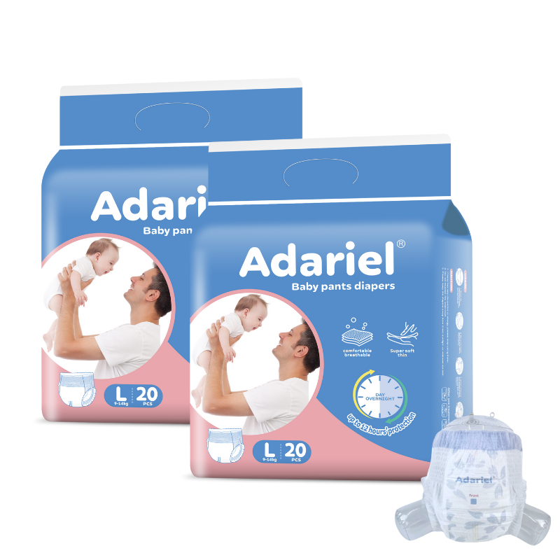 Free Sample Baby Disposable Soft Cotton Diaper Custom Breathable Nappies Factory Baby Training Diapers Pants 2