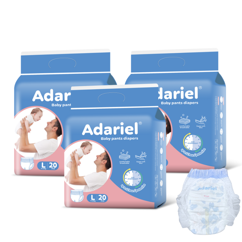 Factory Price Disposable Premium Baby Pants Daiper Wholesale 360 Elastic Waistband High Absorbency Baby Pull up Diaper 2